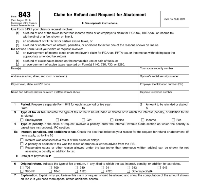 irs form 843